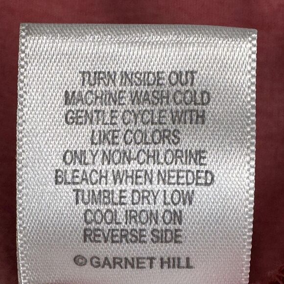 Garnet Hill Tunic Top Womens Small Red Tencel V Neck Stretch Handkerchief Hem - Picture 15 of 15